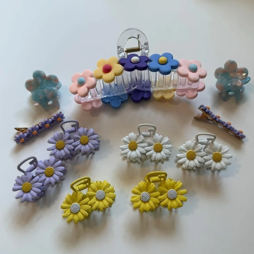 Huge Hair Accessory Lot Claw Clips Barrettes Floral Pearl Rhinestone Bow‎